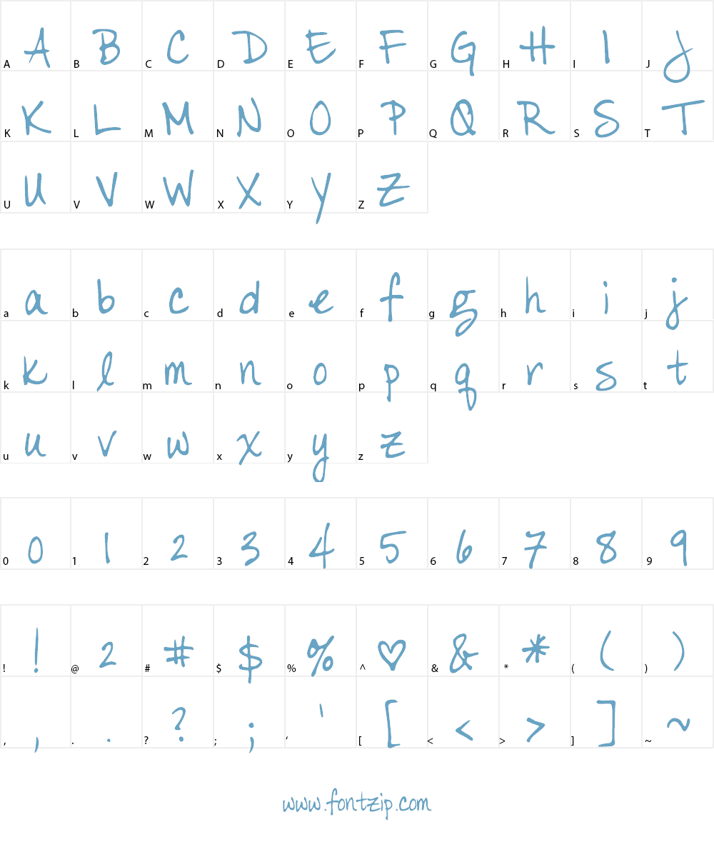DJB Color Me Chic Font Character